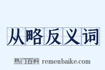 从略反义词是什么意思的图片